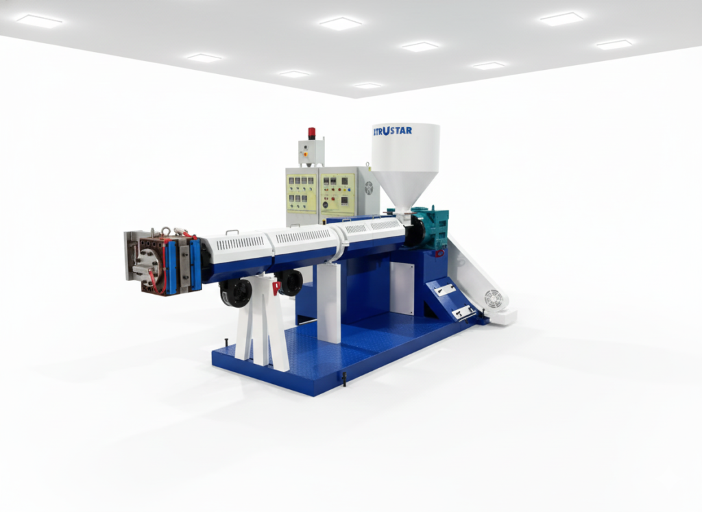 plastic recycling extrusion machine - single-stage recycling