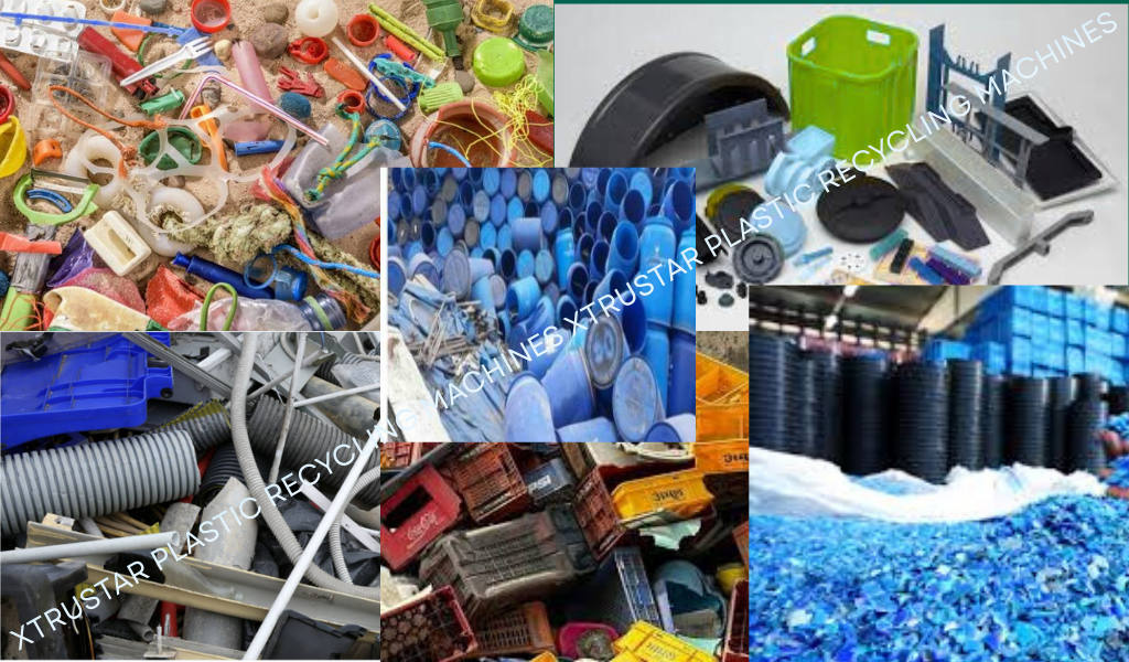 rigid article plastic feedsock for recycling