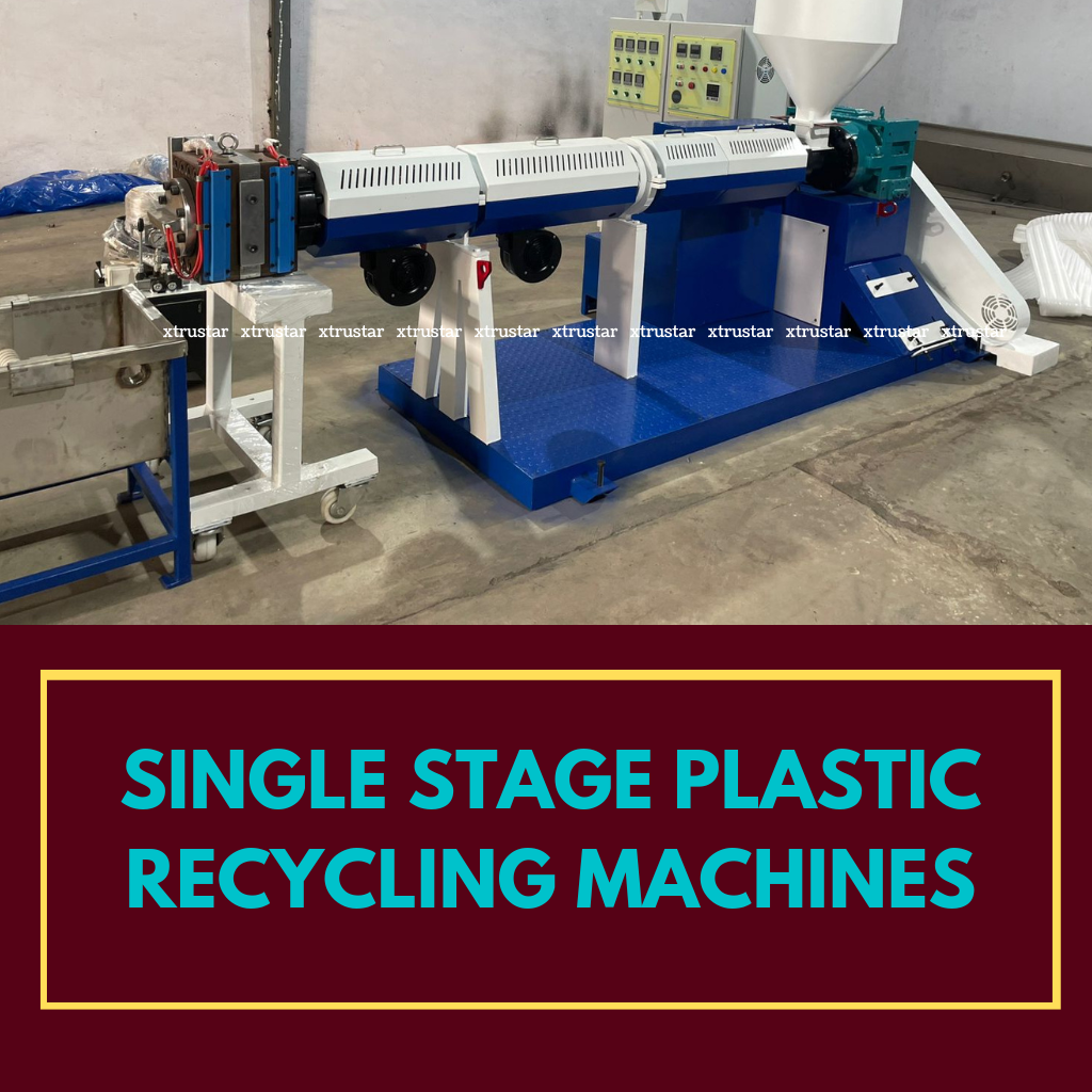 single stage plastic recycling machine